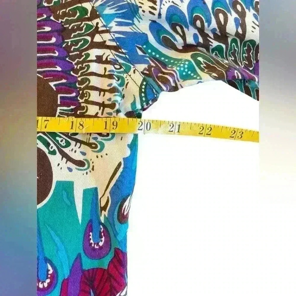 Kaktus Women’s Colorful Wearable Art Jacket Size Large Peacock Abstract Art - Picture 4 of 10